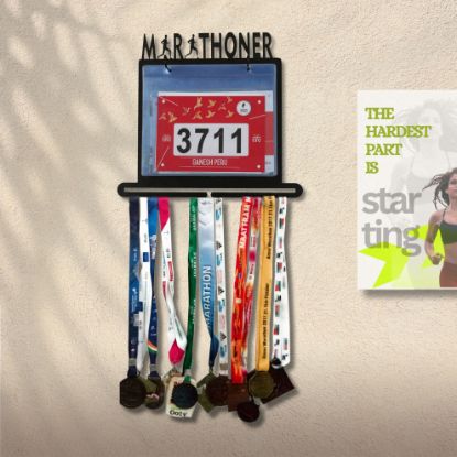 Picture of Marathoner Medal Hanger & Race Bib Display Unit