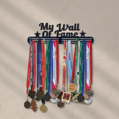 Picture of Wall of Fame 2 Stars Metal Medal Hanger - Medium