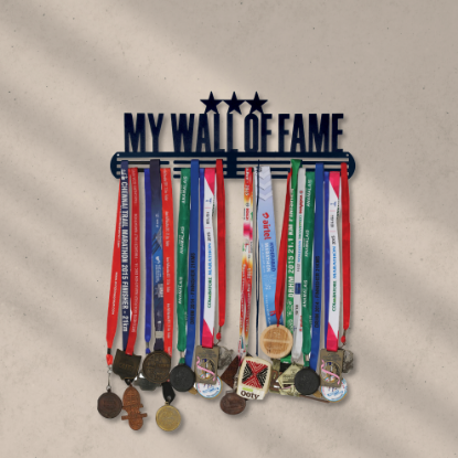 Picture of Wall of Fame 3 Stars Metal Medal Hanger - Medium