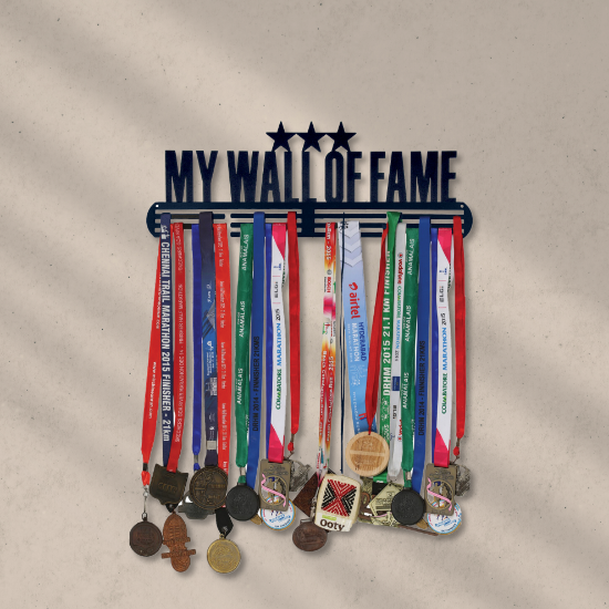 Picture of Wall of Fame 3 Stars Metal Medal Hanger - Medium
