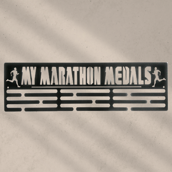 Picture of  My Marathon Medals Medal Hanger - 3 Rows -  Black